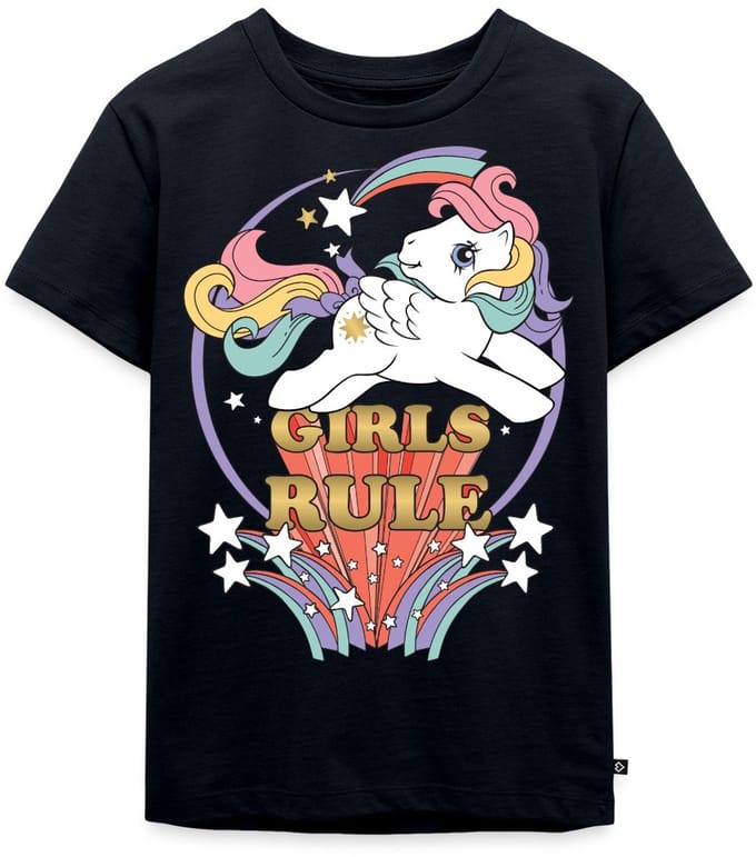 My Little Pony Retro Girls Rule Statement Premium T Shirt Kinderen