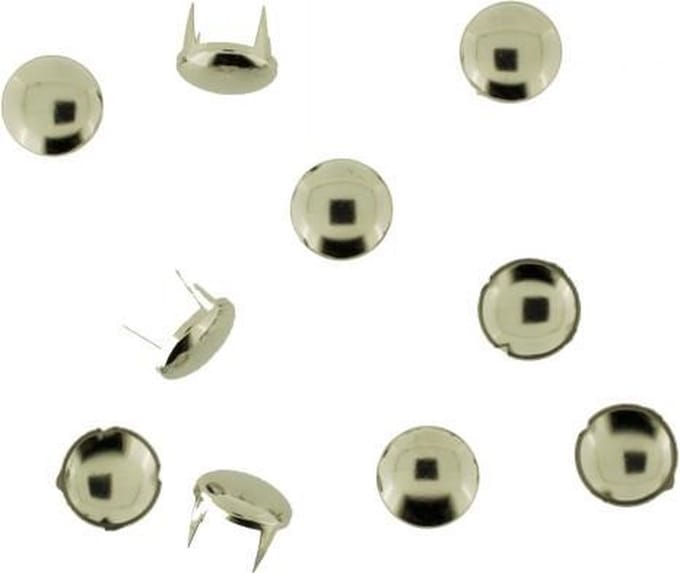 Studs rond 12mm 10pcs Zilver