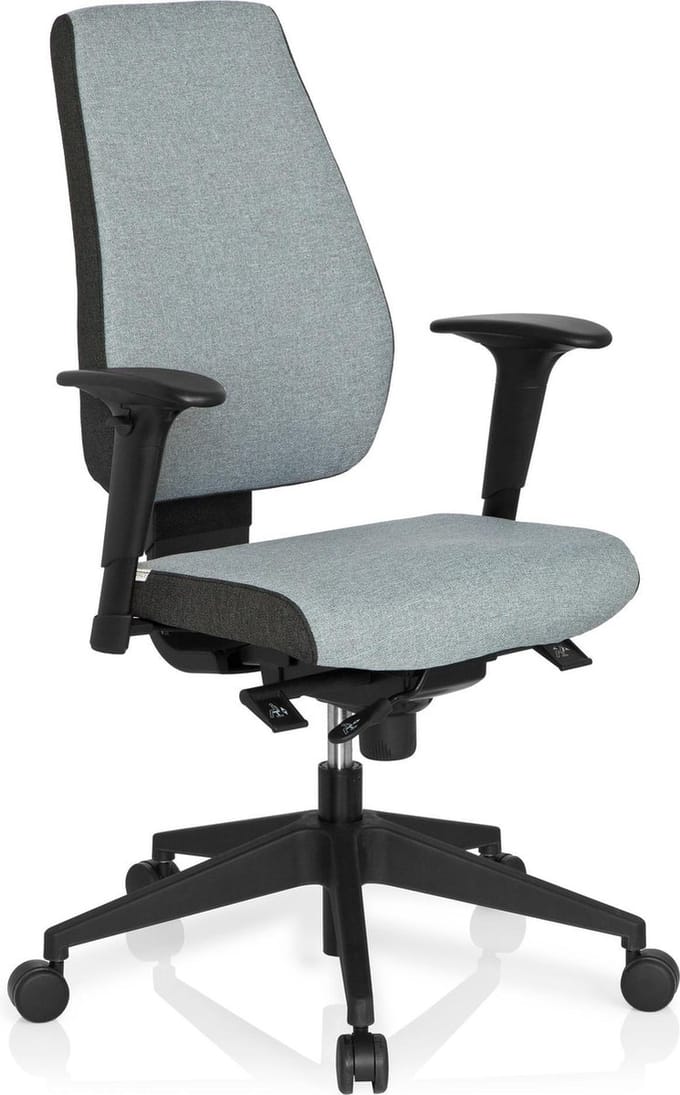 hjh office Pro-Tec 500 - Bureaustoel - Stof - Lichtgrijs / grijs