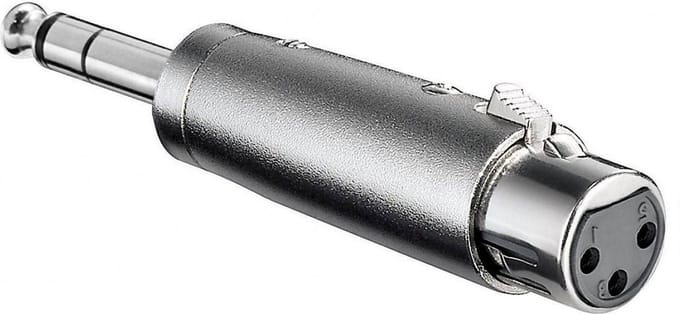 XLR (v) - 6,35mm Jack stereo (m) adapter