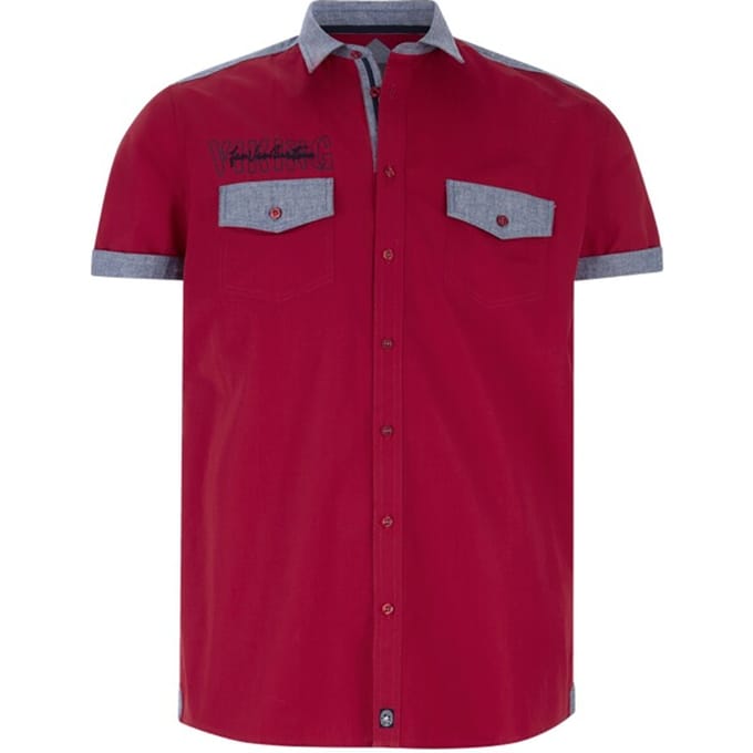Overhemd met korte mouwen HERKKO rood