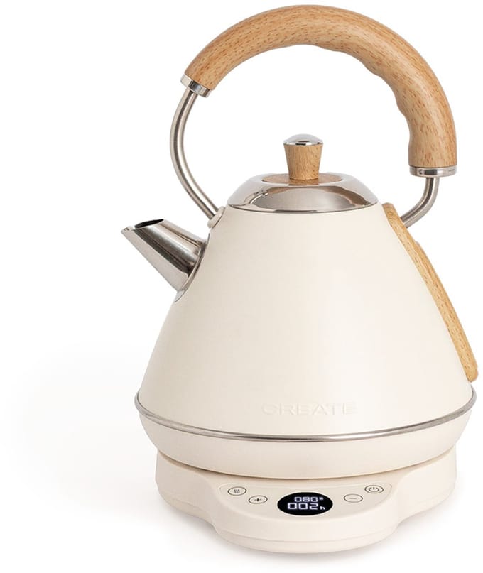 CREATE - Elektrische waterkoker 1 L met temperatuurregeling - Gebroken wit - KETTLE RETRO PRO