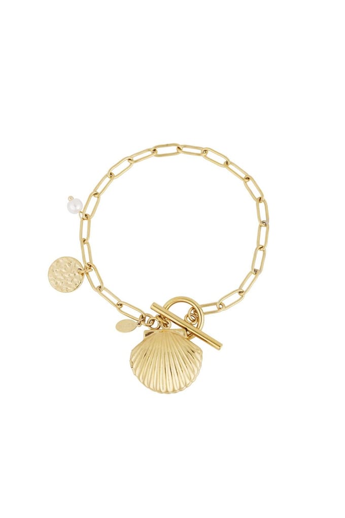 Goudlief.nl Armband met schelp bedel
