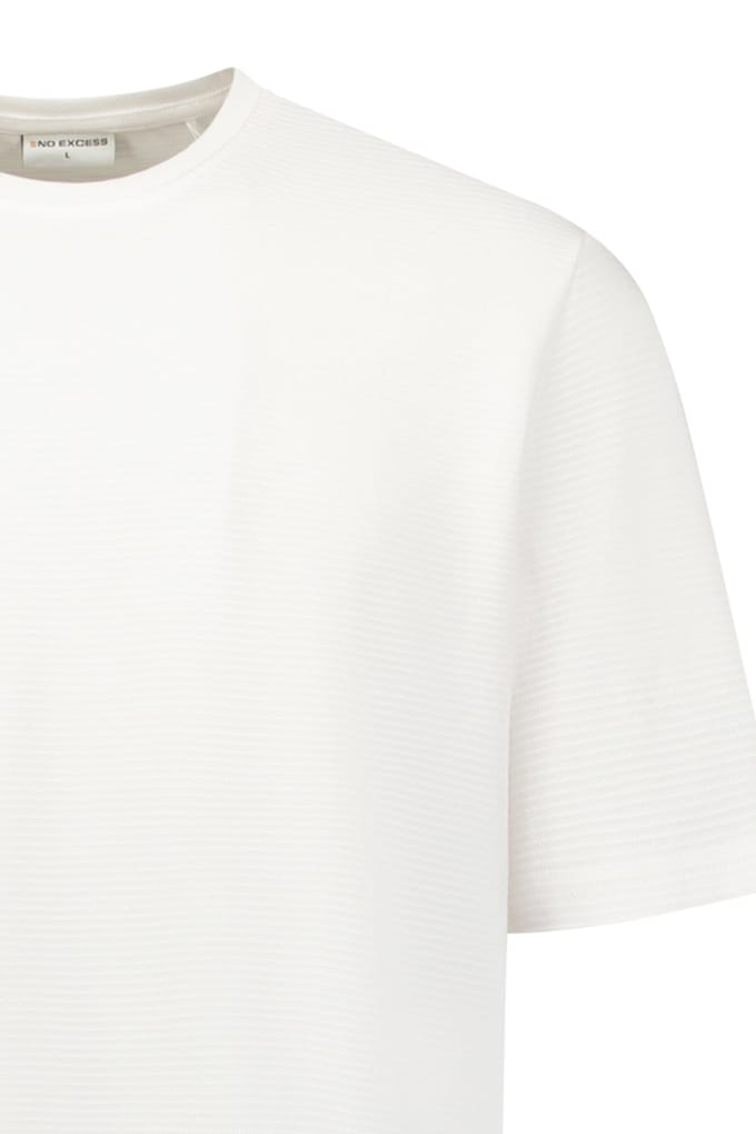 No Excess T-shirt Crewneck Ottoman White Größe: XL | Basic T-Shirts Outlet | Herren | Weiß