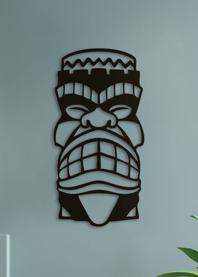 Wanddecoratie | Tiki masker - M (20x40cm)