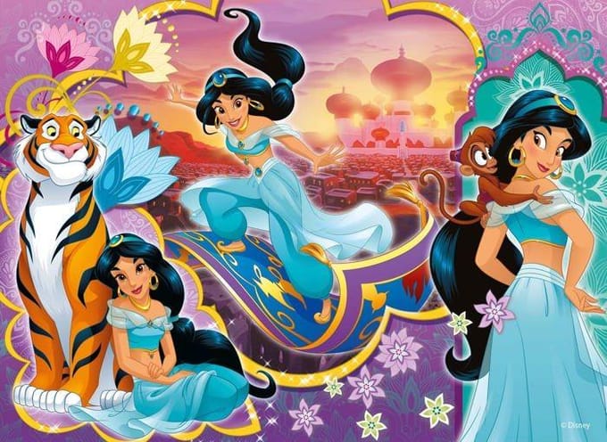Lisciani - Disney Princess - Double face - Puzzel Maxifloor - 4 x 48 stukjes