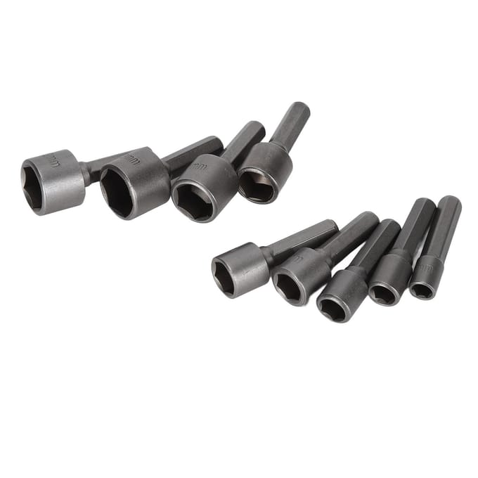 9 Stuks Dopbits 1/4 inch Zeskant Schacht Chroom-Vanadium Staal Schroevendraaierdoppen met Opberghouder