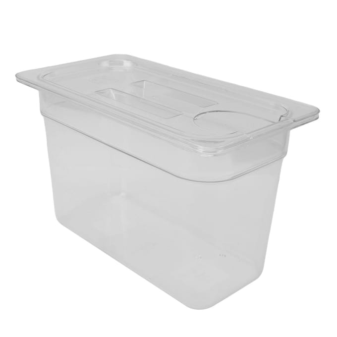 Transparante Slow Cooking Container 6.9L Lage Temperatuur Slow Cooker Opbergkoffer Transparant Laag white