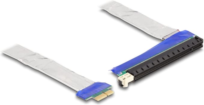 Delock Riser Card PCI Express x1 male to x16 slot with cable 20 cm