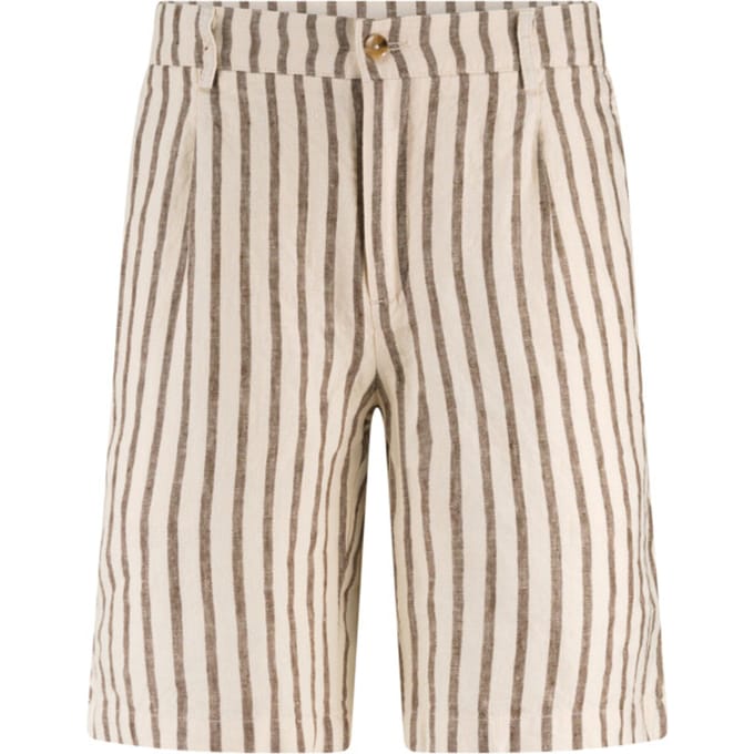 Creme donkerblauw streepmotief bermuda Born with Appetite Clark