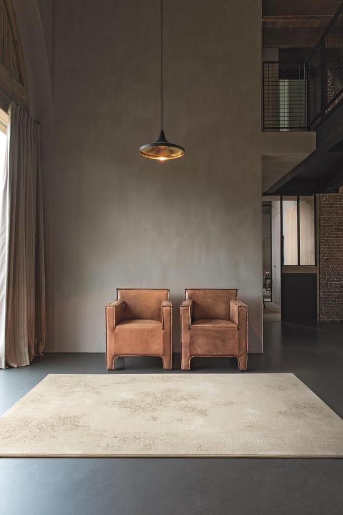 “Piazzo” Fine Relief - Tapijt - Beige Patroon - 80x140