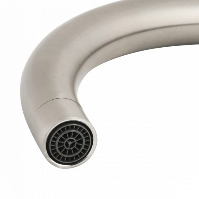 Luzzo ® lesina keuken­ mengkraan brushed steel – hoog model ronde uitloop 100%