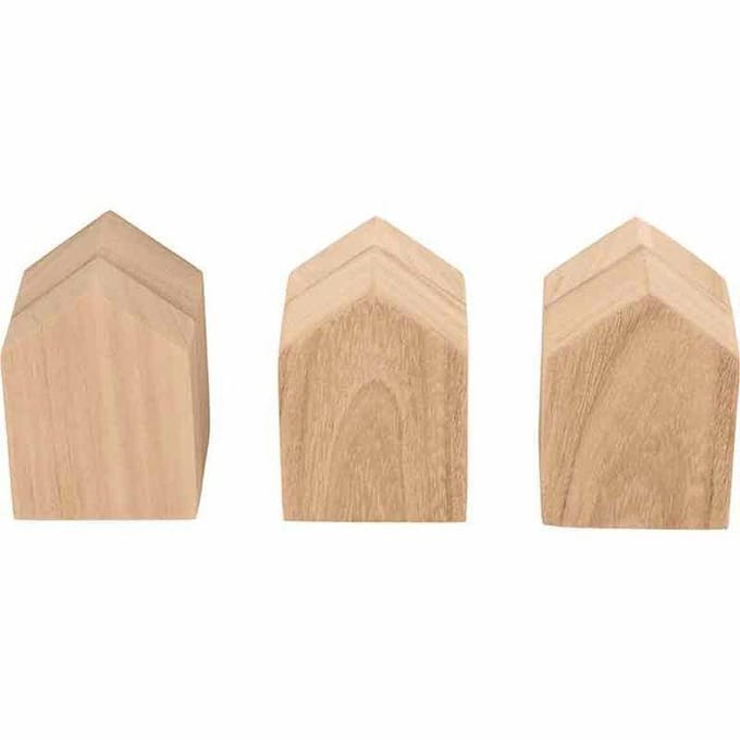 Plateau met houten huisjes (8)