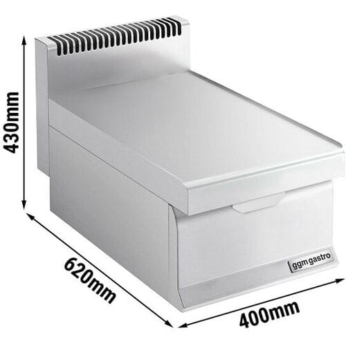 GGM Gastro Neutralelement - 400mm - mit Schublade - 1x GN 1/1 oder 2x GN 1/2 Zilver