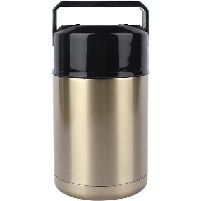 1000ml Roestvrijstalen Vacuüm Thermos Lunchbox Smoldering Mok Geïsoleerde Soepcontainer black
