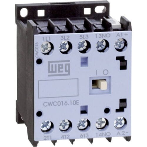 WEG CWC016-10-30C03 Contactor 3x NO 7.5 kW 24 V/DC 16 A Met hulpcontact Geschikt voor merk (relais): Weg Piece 1 stuk(s)