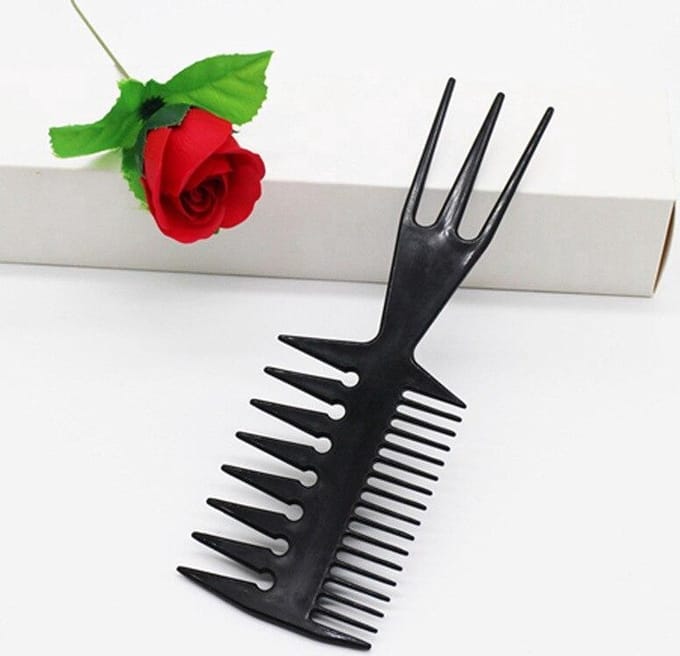 CHPN - Kam - Afrokam - Grove kam - 3-Way-Kam - Zwart - Styling tool - Kapper accessoire - Kammen