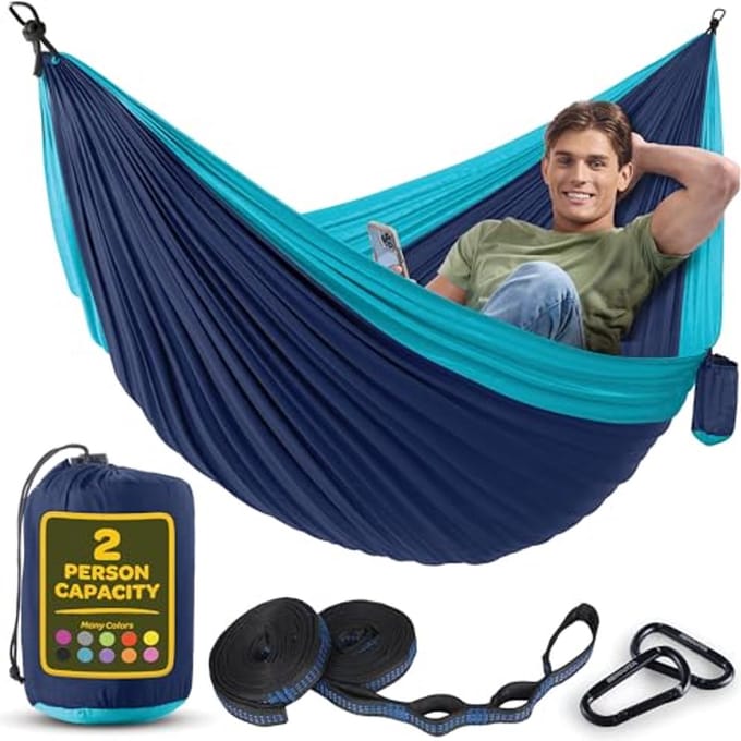 Lichte Hammock Met 500 Pond Draagvermogen - Voor Camping, Backpacken, Strand en Tuin