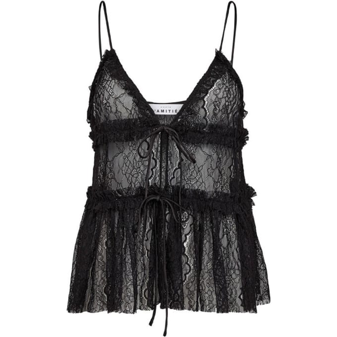 Haute L'Amitié Haute l’amitié new lace tie top