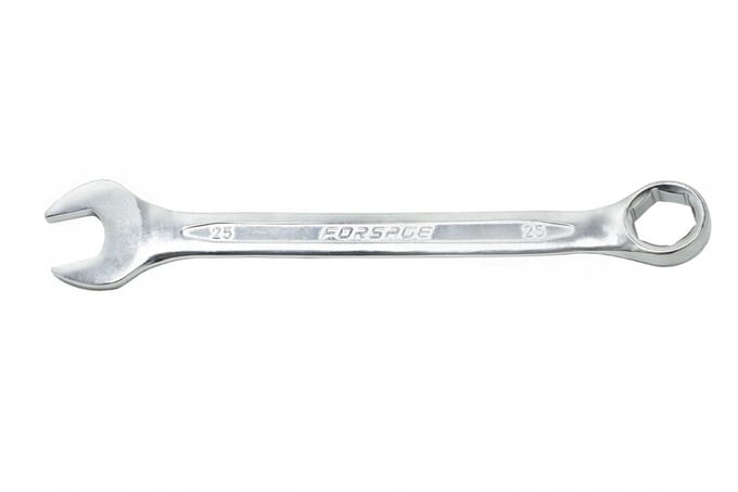 Ringsteeksleutel 25 mm Cr-V 6-kantige voorzaag