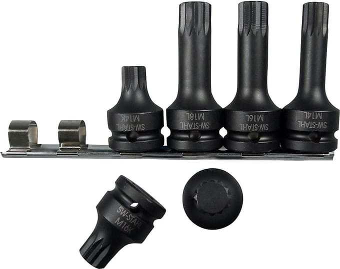 SW-Stahl 10195L chassisgereedschapset XZN 6-delig, 1/2"