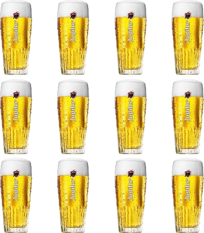 Jupiler - Bierglas 250ml - 12 stuks
