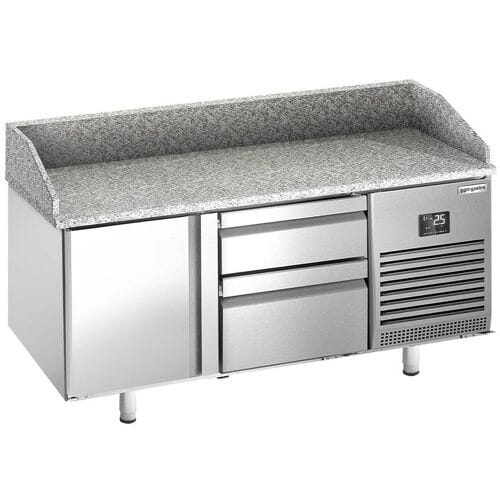 GGM Gastro Pizzakühltisch Premium PLUS - 1490x700mm - mit 1 Tür & 2 Schubladen