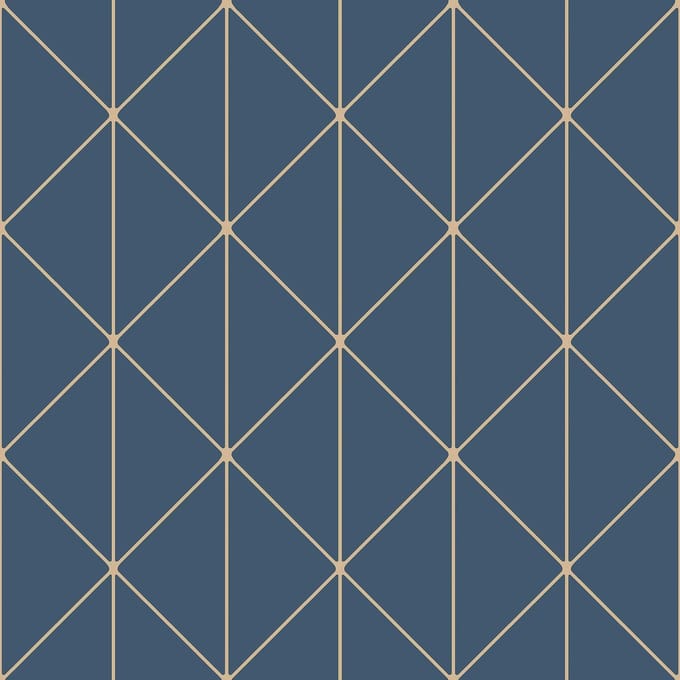 Boråstapeter Vliesbehang 4741 - Graphic - Grafisch Blauw - 53cm x 10.05m
