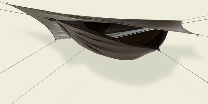 Hennessy Hammock - Explorer Deluxe Zip XL - Hangmat - Bark (Greyish, Brownish Green) - Polyester - Ritssluiting