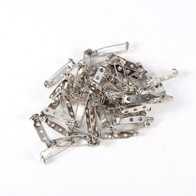 50 stuks Brochespelden Broche Sluiting Achterkant Veiligheidssluiting Rollend DIY Knutsel 25mm 25mm
