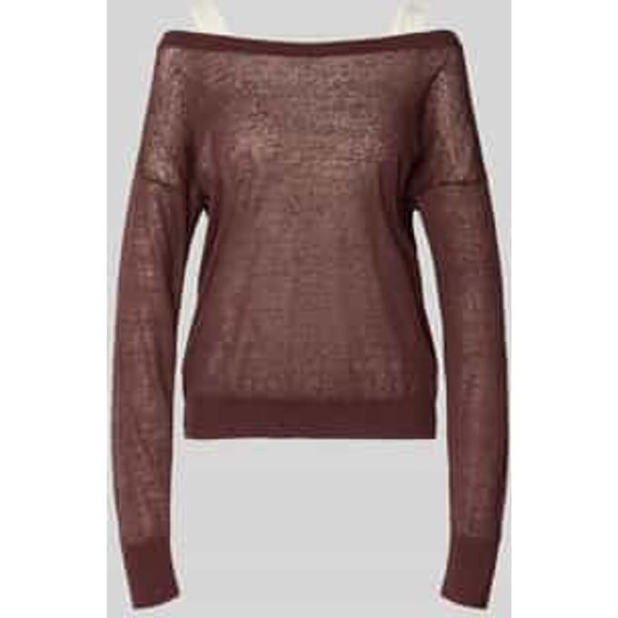 relaxed fit pullover van doorzichtig materiaal