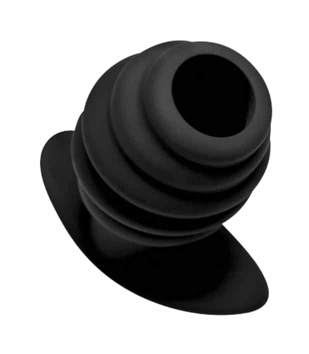 Hive Ass Tunnel 4" Silicone Ribbed Hollow Anal Plug - Large