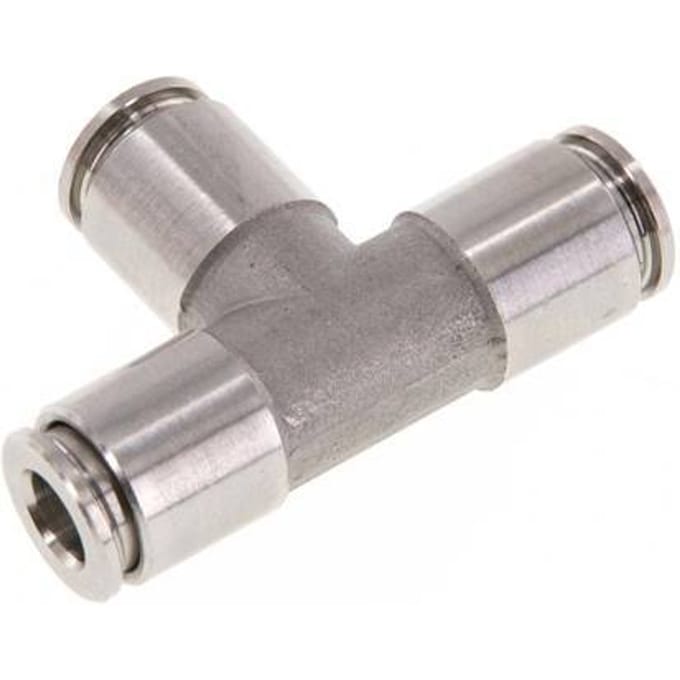 6mm T-koppeling RVS Insteekfitting FKM