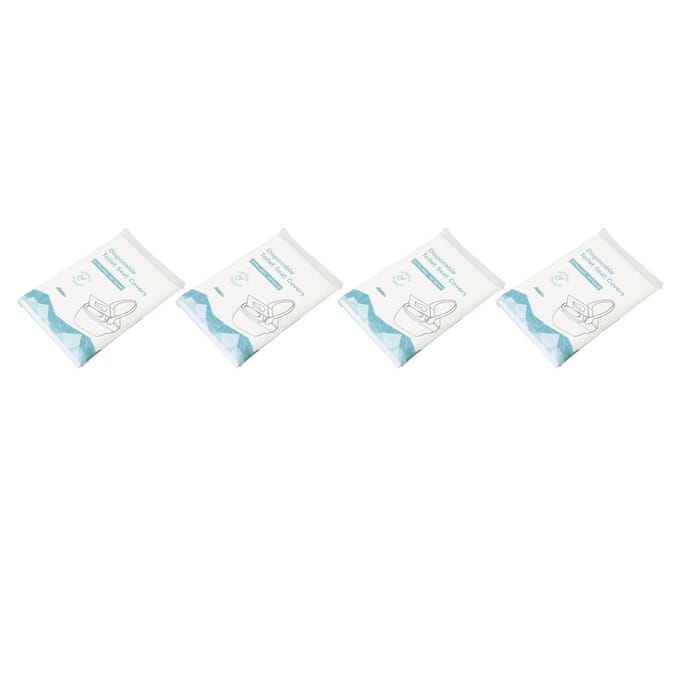 40 Pièces Housse de Siège de Toilette Jetable Doublures Protecteurs Accessoires de Voyage Essentiels white