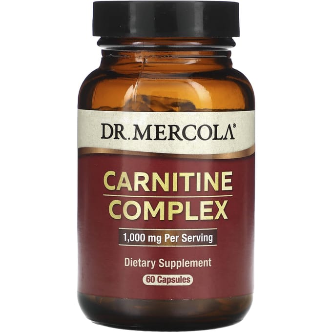 Dr. Mercola, Complexe de Carnitine, 1 000 mg, 60 Capsules (500 mg par gélule)