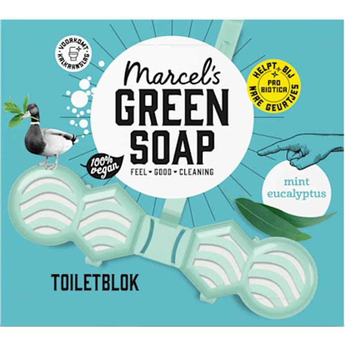 Marcel's Green Soap Toiletblok munt & eucalyptus 35 Gram