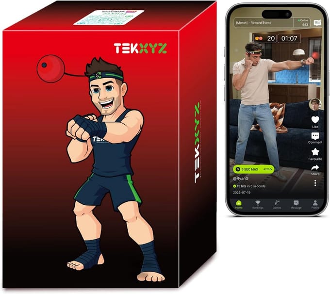 Reflexbal Set voor Boksen - Verbeter Reactie, Lenigheid & Coördinatie - Zachte Training Boksballen met Verstelbare Hoofdband