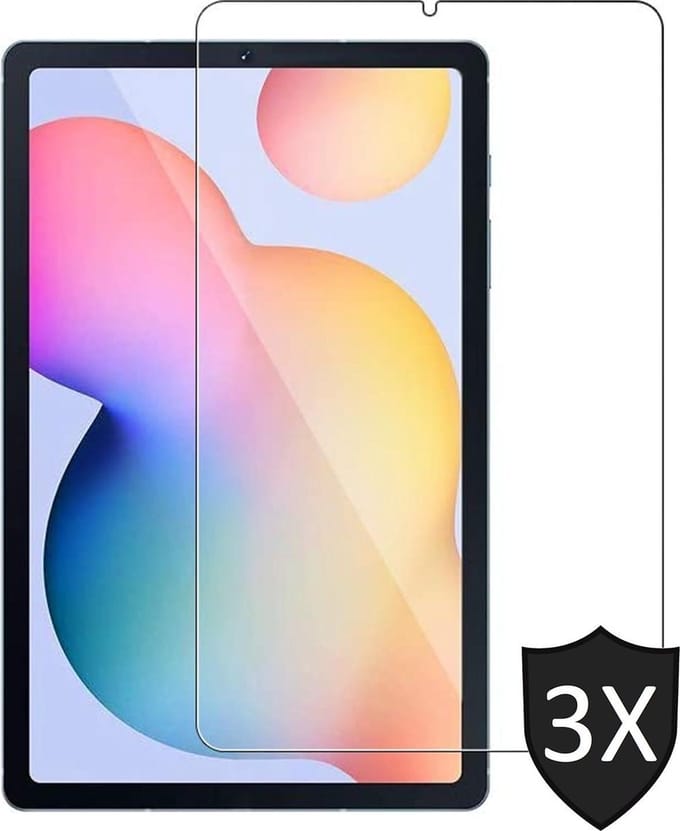 Screenprotector geschikt voor Samsung Tab S6 Lite - Glas Screen Protector - 3 Stuks