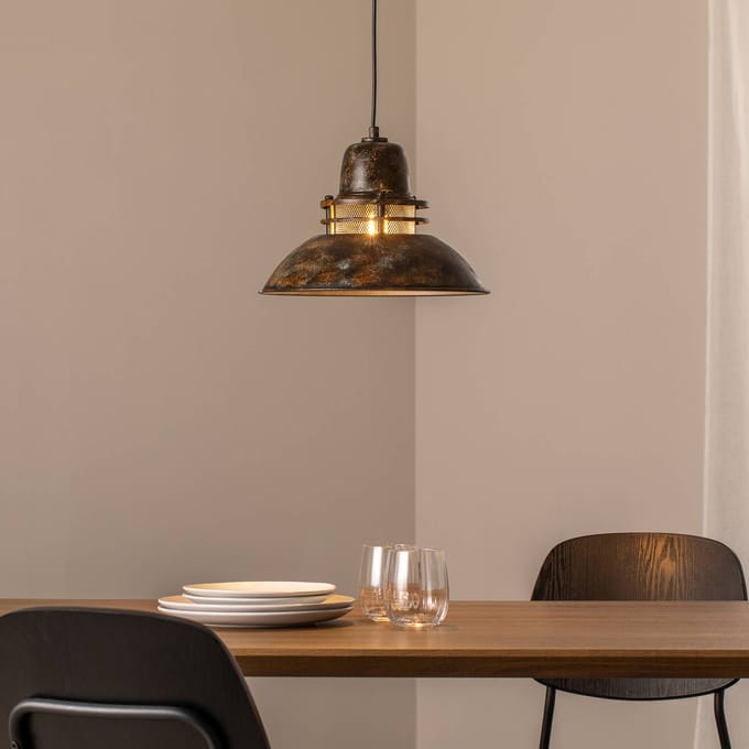 Opviq Hanglamp Tibet, antiekbruin, Ø 34 cm, metaal, E27