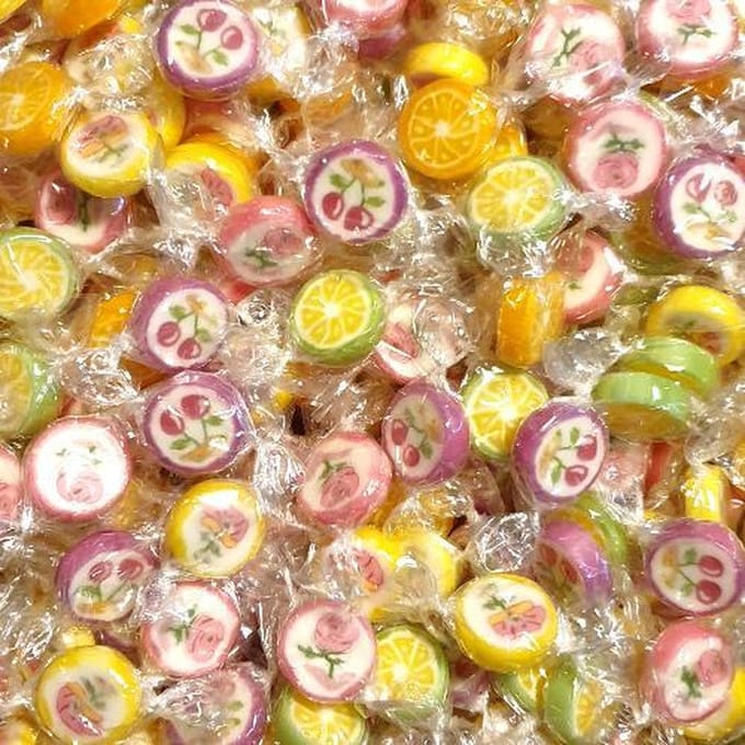 rock bonbons fruit- en bloementekening 1kg