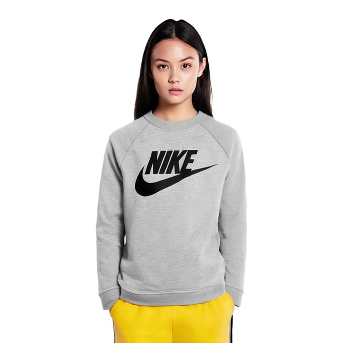 Nike Gebreide Crew Neck Losse Pullover Lange Mouw Sweatshirt Dames sweatshirt 938081-091 XL gray