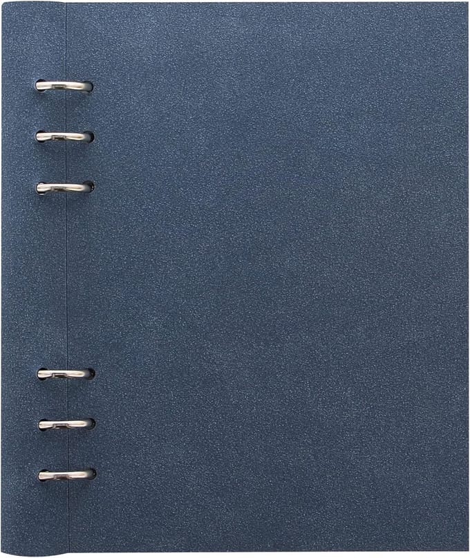 A5 Clipbook Notitieboek Blauw Suède - Herbruikbaar en Flexibel