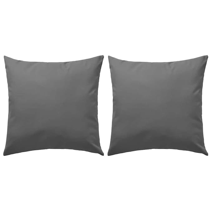 vidaXL - Buitenkussens - 45x45 - cm - grijs - 2 - st