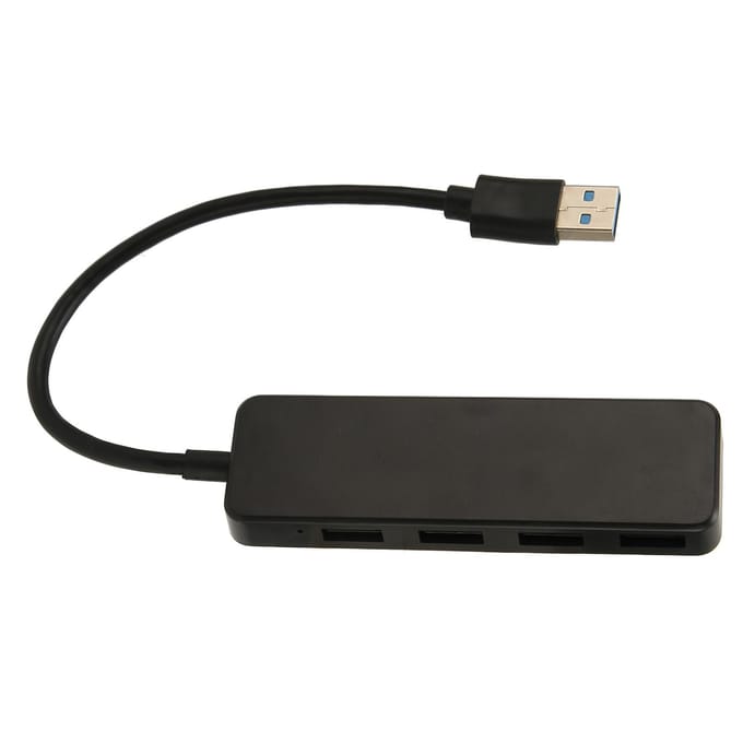 Hub USB 3.0 4 en 1 USB 3.0 vers 4 ports USB 3.0, adaptateur multiport USB C pour Windows, Office et Business black