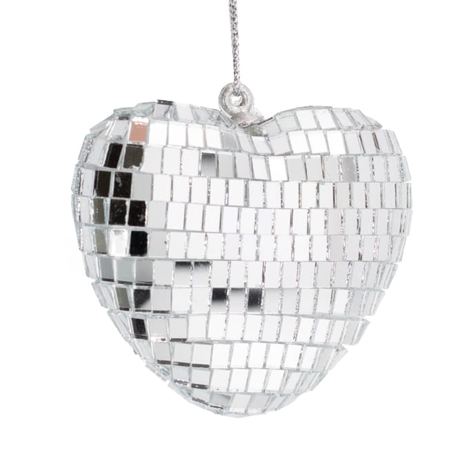 HomeBound by KY | Kersthanger Disco Hart zilver | kersthanger | feestdecoratie | disco hart