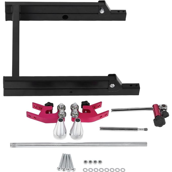 Équilibreuse statique de roue de moto pliable 5 *23, équilibrage, support de pneu black