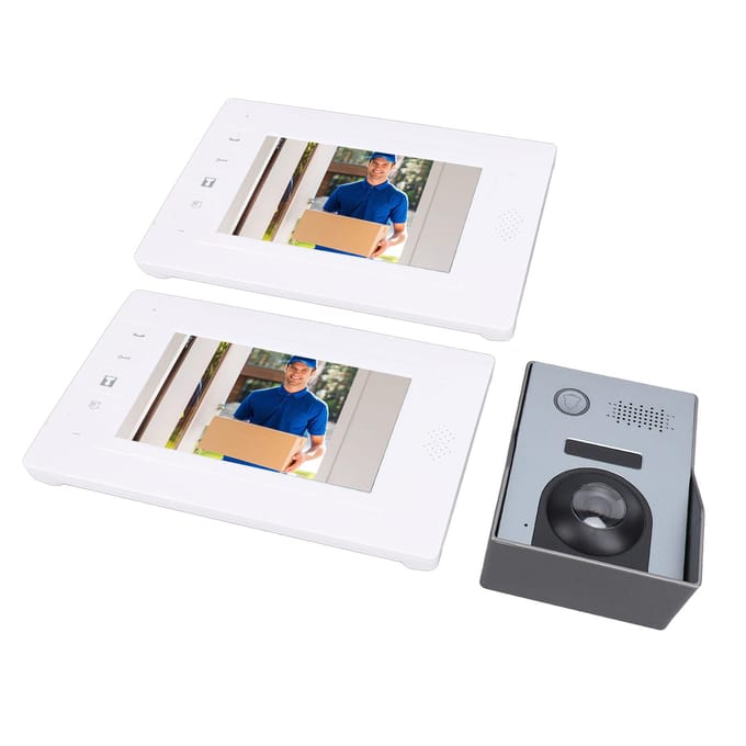 Video Deurintercom Systeem 7 Inch Kleurenscherm Bedraad Video Deurtoegangsysteem Tweerichtingsintercom EU Plug
