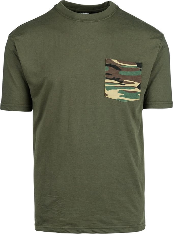 Fostex T-shirt camo pocket groen M
