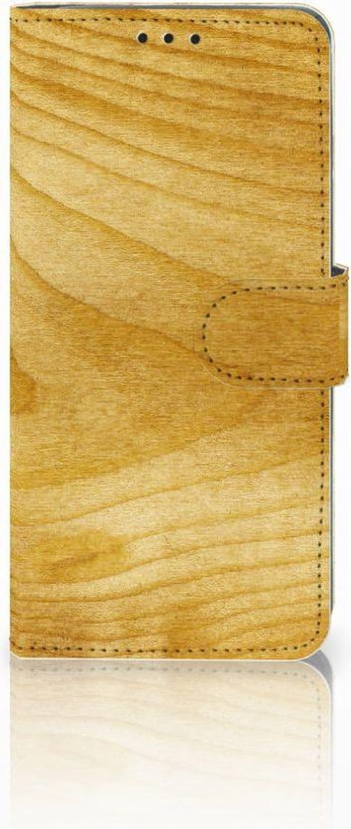 Huawei P30 Pro Book Style Case Licht Hout