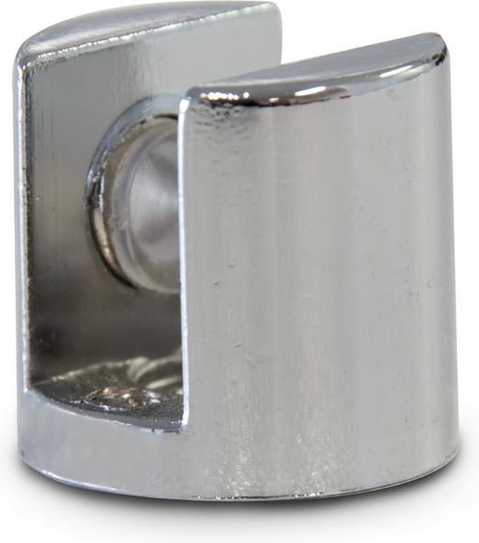 LINEA UNO - Glasklem rond - Chroom - 991038-10 mm